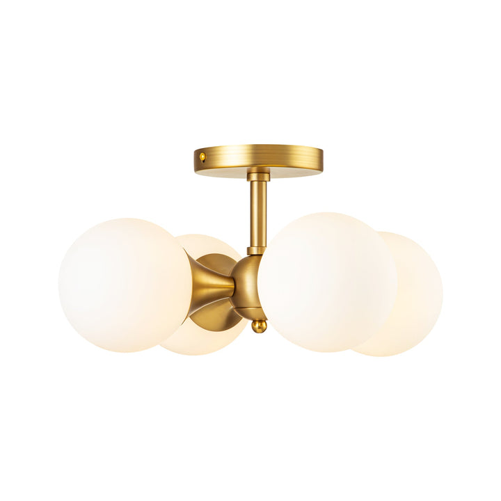 Radiara 4-Light Glass Frosted Modern Flush Mount (14") My Store