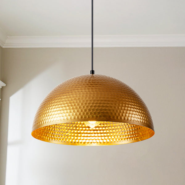 Sparla 1-Light Hammered Antique Island Mid-Century Pendant (15"-24")