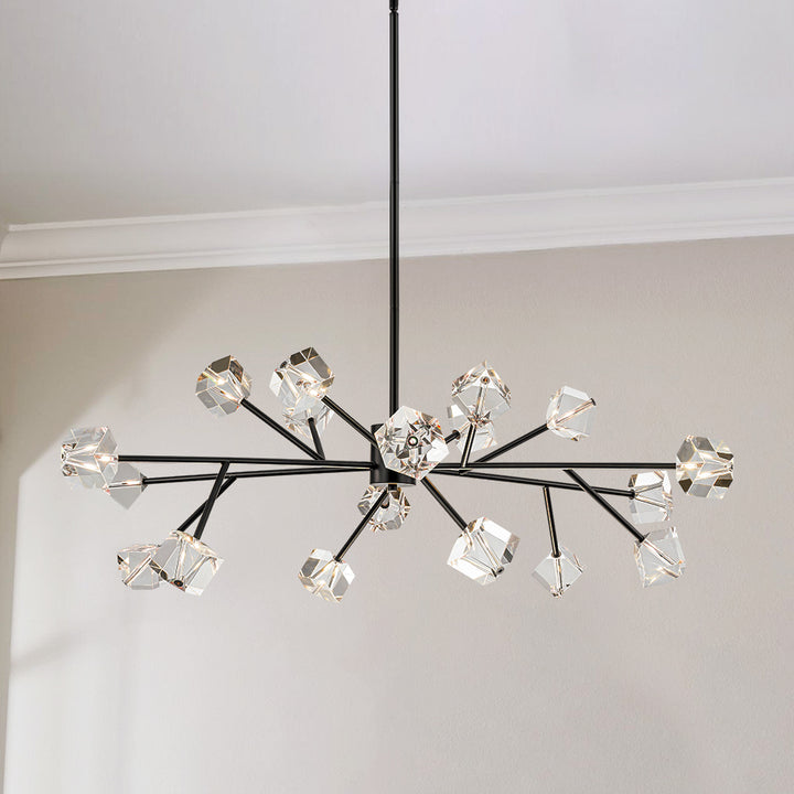 Dresqui 18-Light Sputnik Cluster Cube Crystal Glam Chandelier (41") My Store