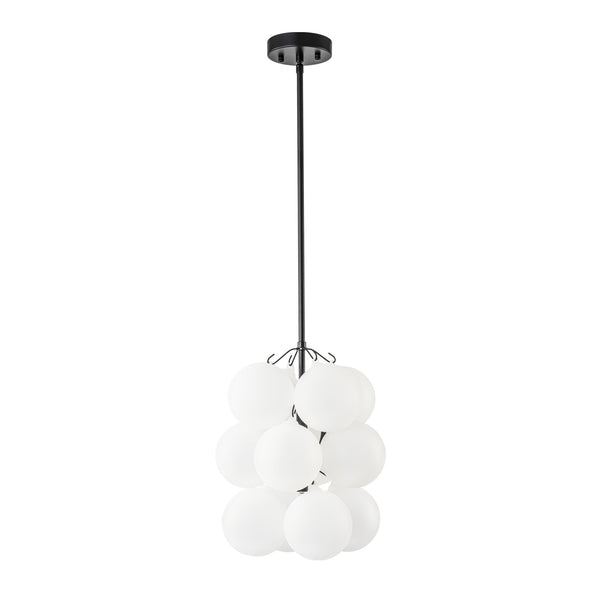 Orbina 2-Light Sputnik Globe Bubble Transitional Chandelier (11")