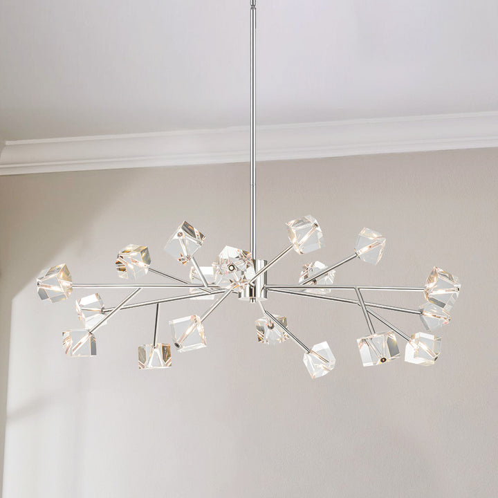 Dresqui 18-Light Sputnik Cluster Cube Crystal Glam Chandelier (41") My Store