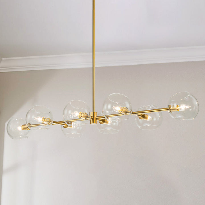 Zenvia 8-Light Linear Globe Bubble Kitchen Island Pendant (48") My Store
