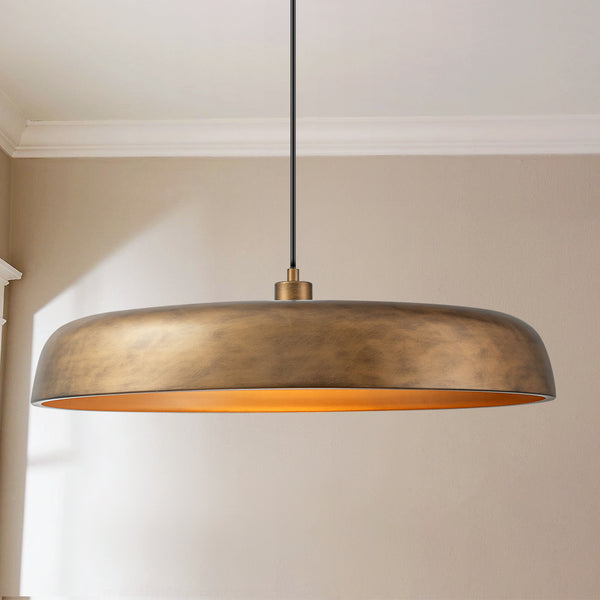Noctiva 1-Light Dimmable Dome Mid-Century Modern Pendant (15") Brightelier