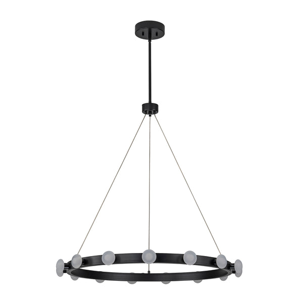Glintory 12-Light LED Wagon Wheel Integrated Modern Chandelier (34")