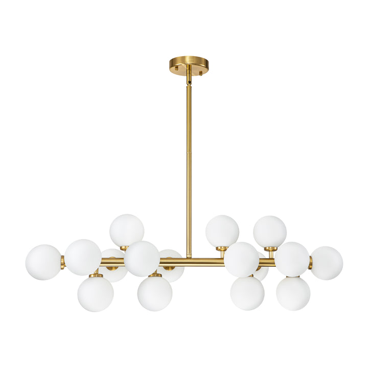Zenvia 16-Light Kitchen Island Glass Bubble Modern Chandelier (35") Brightelier