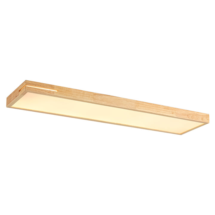 Lumisca LED Rectangle Wood Contemporary Flush Mount (47") Brightelier