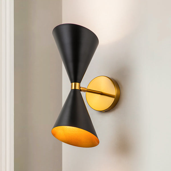 Gloza 2-Light Dimmable Armed Sconce Mid-century Wall Light (6")