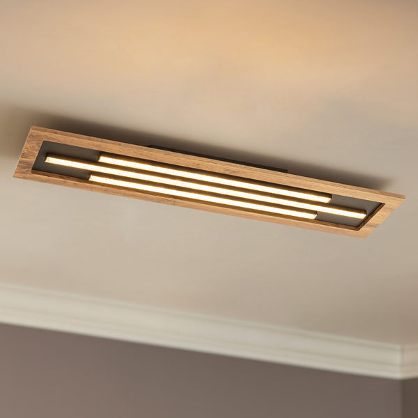 Lumisca 1-Light Dimmable LED Modern Rectangle Flush Mount(31")
