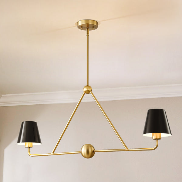 Zenvia 2-Light Linear Contemporary Kitchen Island Pendant (38") Brightelier