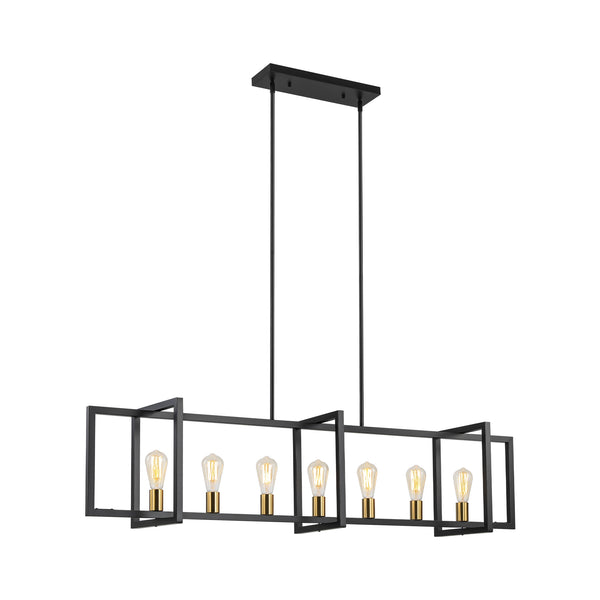 Zenvia 7-Light Kitchen Island Farmhouse Pendant (59")