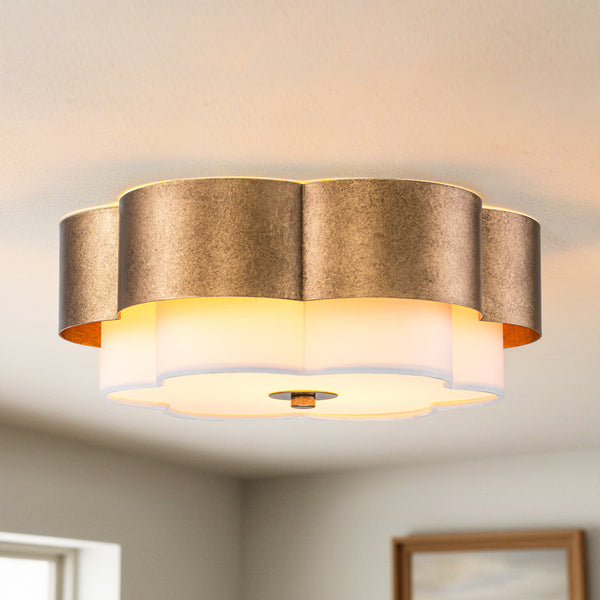 Apex 2-Light Dimmable Transitional Vintage Flush Mount (14") Brightelier