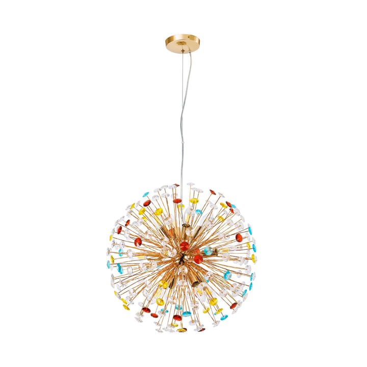 Eclipsa 12-Light Linear Crystal Starburst Firework Glam Pendant (22") My Store