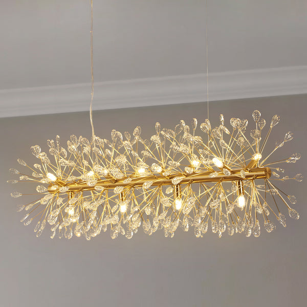 Solmere 12-Light Dimmable Bubble Crystal Modern Pendant (36")