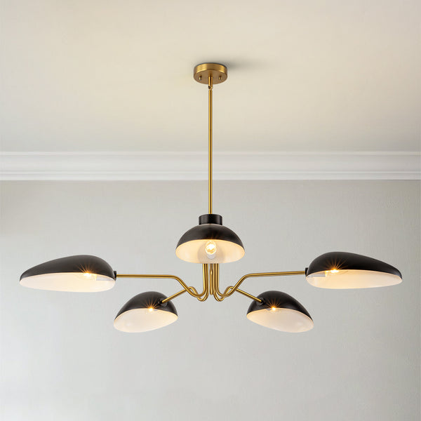 Sylvia 5-Light Dimmable Sputnik Mid-Century Chandelier (26") Brightelier