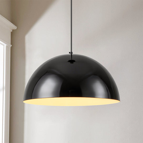 Noctiva 1-Light Semi-Dome Contemporary Pendant (16") Brightelier