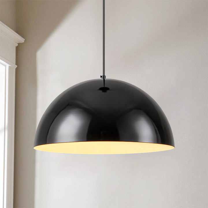Noctiva 1-Light Semi-Dome Contemporary Pendant (16") Brightelier