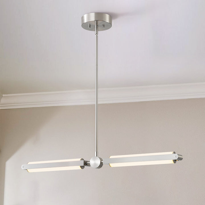 Eclipza 2-Light Integrated LED Contemporary Pendant (32") Brightelier