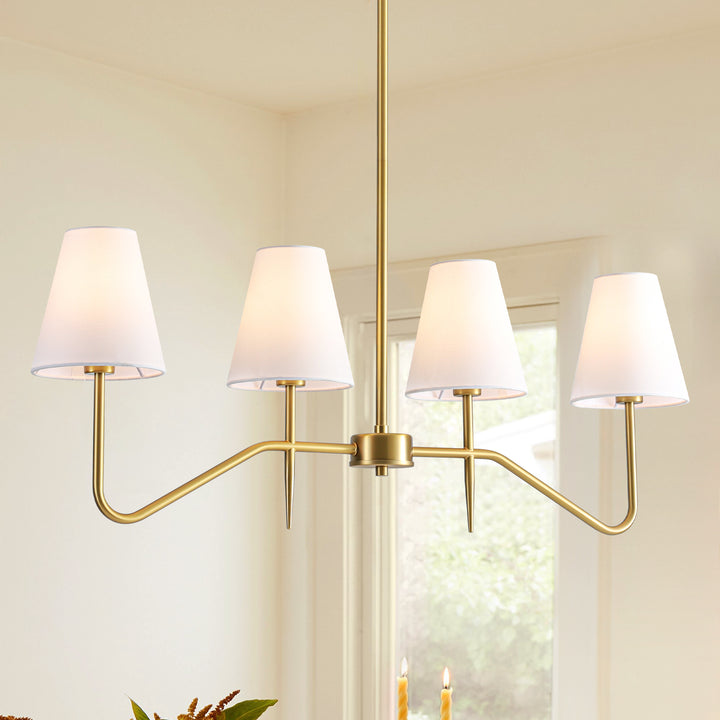 Dresqui 4-Light Dimmable Linear Island Chandelier (32") Brightelier