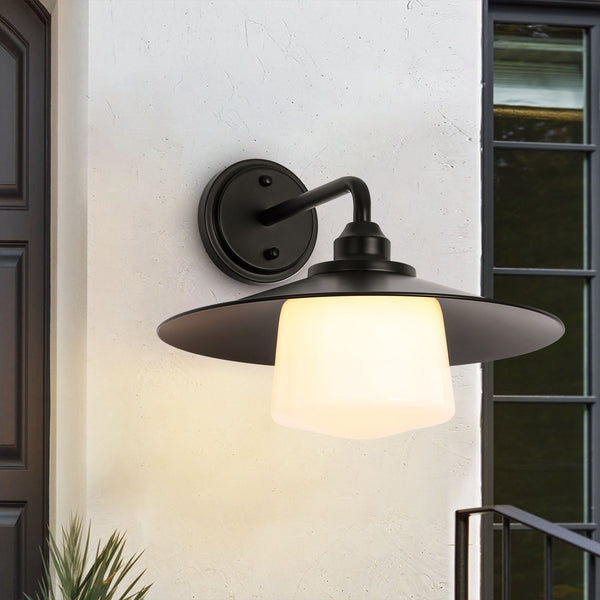 Tranquix 1-Light Outdoor Hardwired Traditional Wall Sconce (14") Brightelier