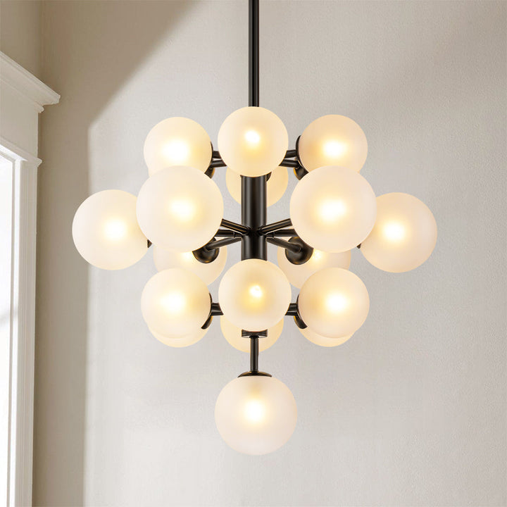 Lumiere 19-Light Dimmable Tiered Glass Bubble Modern Chandelier (21") My Store