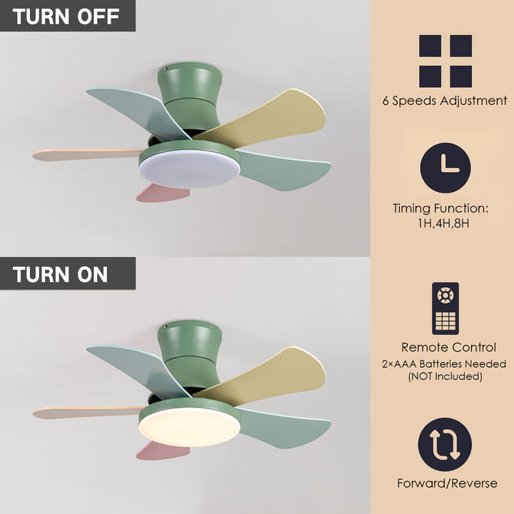 Stelo Dimmable LED Flush Mount Glam Ceiling Fan Light (35") Brightelier