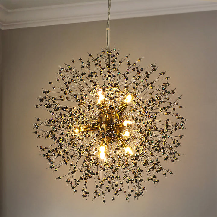Solmere 9-Light Crystal Firework Contemporary Chandelier (20") Brightelier