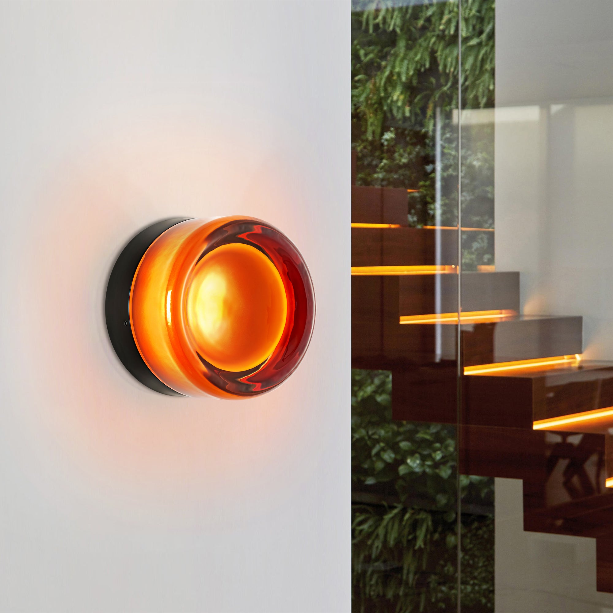Auralux 1-Light Led Dimple Industrial Flush Mounted Sconce (4") Brightelier