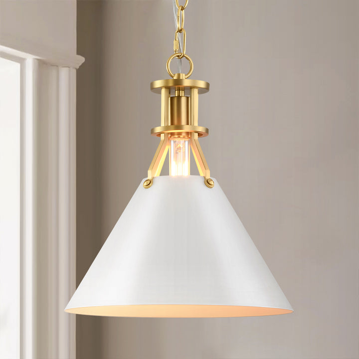 Cubella 1-Light Dimmable Aluminum Mid-Century Modern Pendant (12") Brightelier
