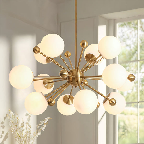 Roxley 12-Light Glass Bubble Sputnik Glam Chandelier (37") Brightelier