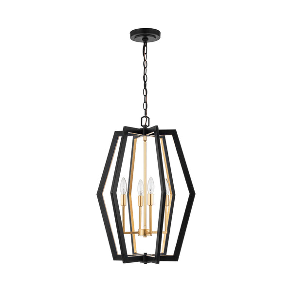 Arlowe 4-Light Dimmable Lantern Geometric French Country Chandelier (18")