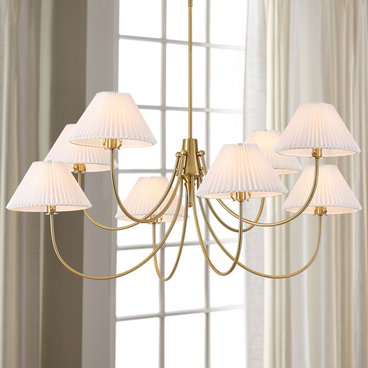 Wesley 8-Light Double Tier Sputnik Mid-Century Modern Chandelier (48") Brightelier