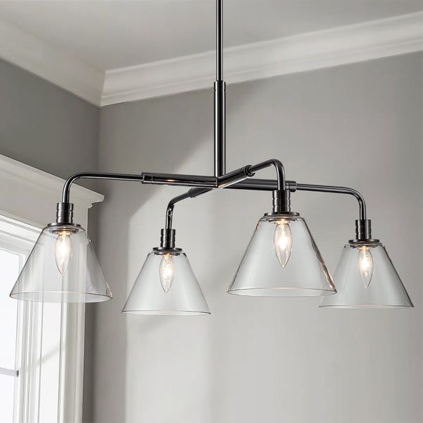 Sylvia 4-Light Dimmable Lantern Industrial Chandelier (30") Brightelier