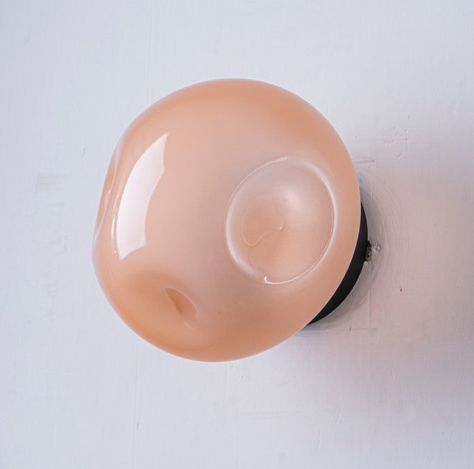 Hearthline 1-Light Unique Dimmable Modern Glass Shaded Wall/Ceiling Mounted Light (7") Brightelier