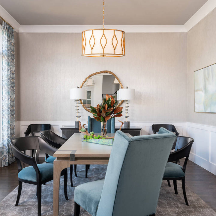 Virelle 4-Light Dimmable Drum Industrial Chandelier (24") Brightelier