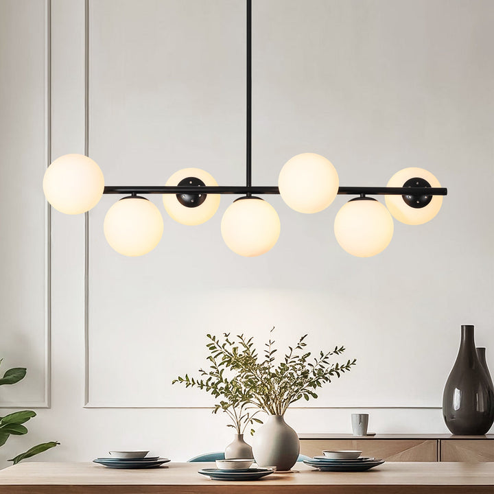 Veylin 7-Light Dimmable Glass Transitional Globe Chandelier (40") My Store