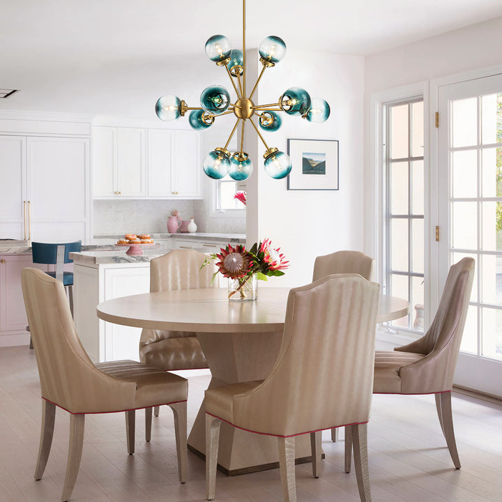 Veylin 12-Light Dimmable Sputnik Bubble Contemporary Chandelier (38") Brightelier