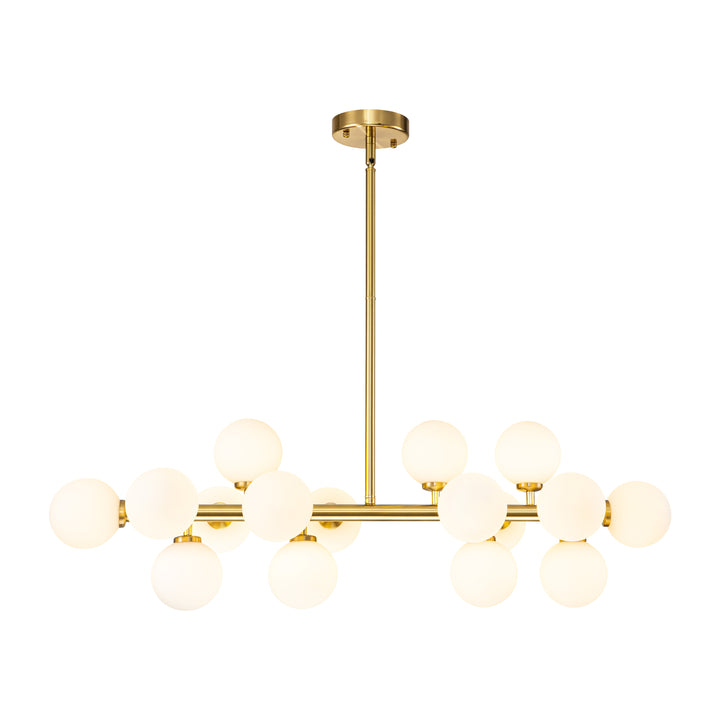 Zenvia 16-Light Kitchen Island Glass Bubble Modern Chandelier (35") Brightelier