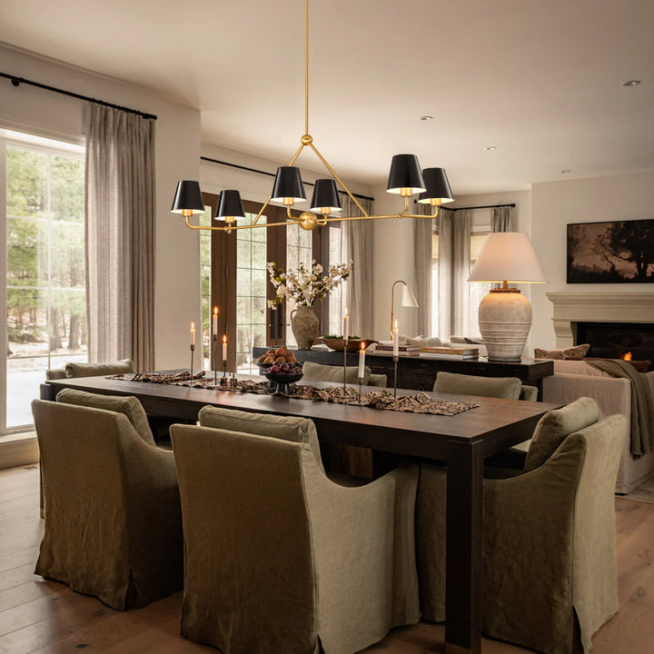 Zenvia 6-Light Linear Contemporary Kitchen Island Pendant (46") Brightelier