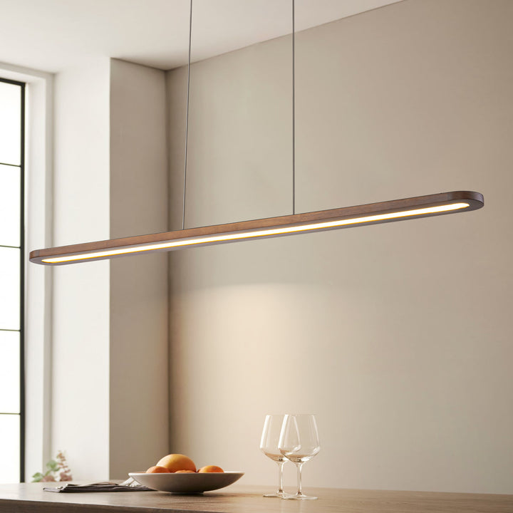 Lumisca Integrated LED Wood Linear Farmhouse Chandelier (47") Brightelier