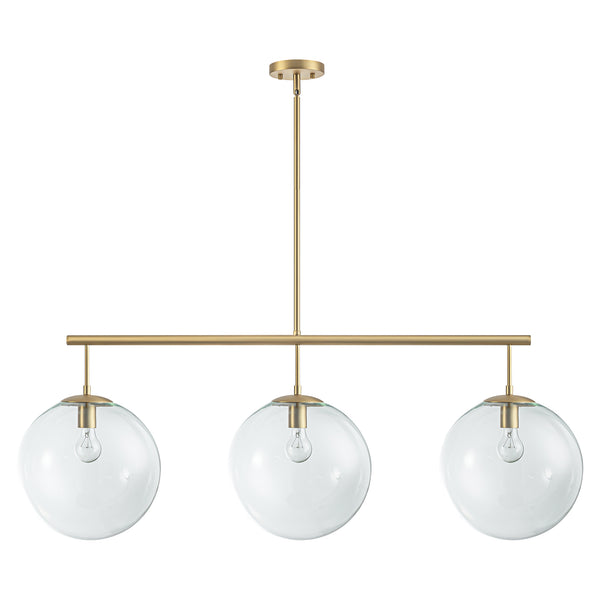 Soluma 3-Light Dimmable Glass Modern Bubble Chandelier (47")