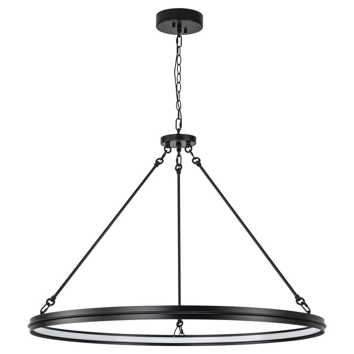 Brixia 1-Light Dimmable Aluminum LED Wagon Wheel Modern Pendant (38") My Store