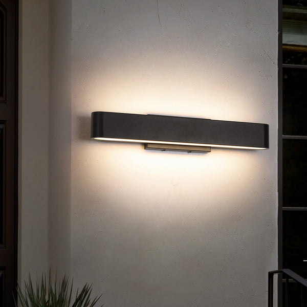 Velenta 1-Light Dimmable LED Modern Rectangle Outdoor Wall Sconce(23")