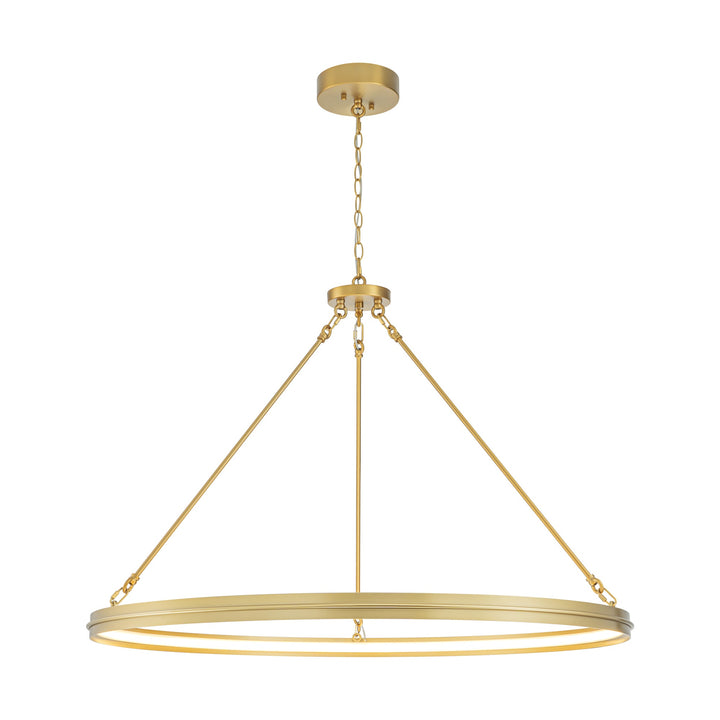 Brixia 1-Light Dimmable Aluminum LED Wagon Wheel Modern Pendant (38") My Store