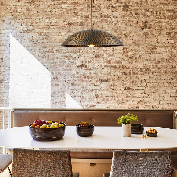 Noctiva 1-Light Dimmable Dome Traditional Pendant (20") Brightelier