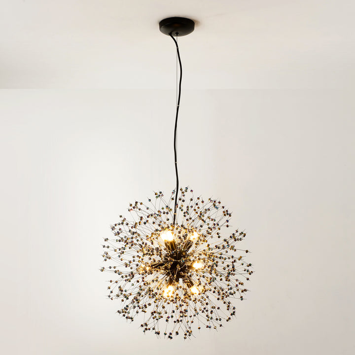 Solmere 9-Light Crystal Firework Contemporary Chandelier (20") Brightelier