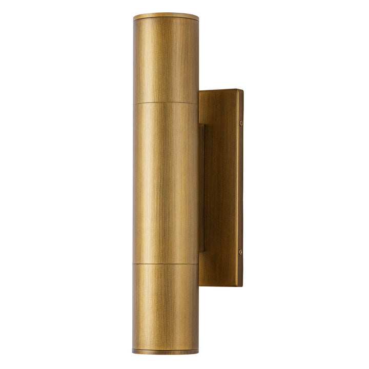 Tivora 1-Light Dimmable Aluminum LED Modern Cylindrical Outdoor Wall Sconce (15") Brightelier