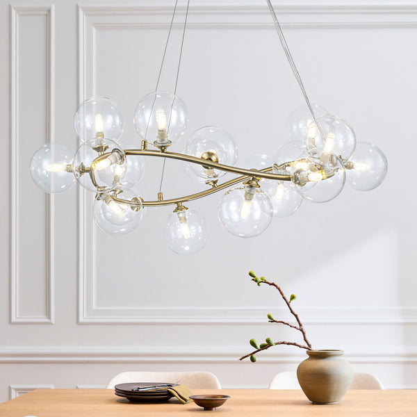 Orbina 18-Light Globe Bubble Transitional Modern Chandelier (33")