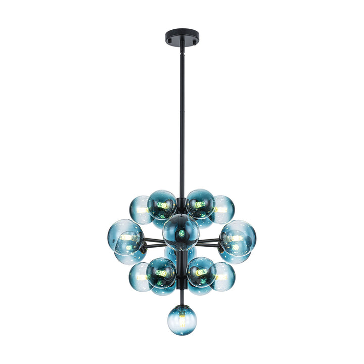 Lumiere 19-Light Dimmable Tiered Glass Globes Coastal Chandelier (21") My Store