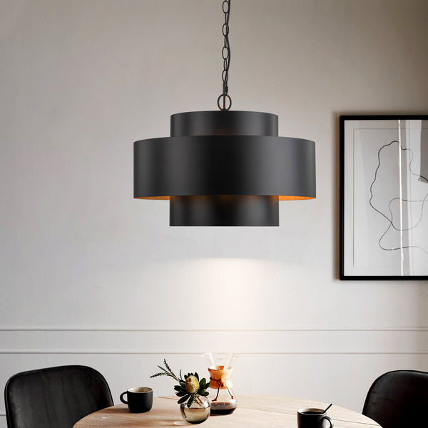 Noctiva 7-Light Inter-Stacked Cylinders Country Pendant (20")
