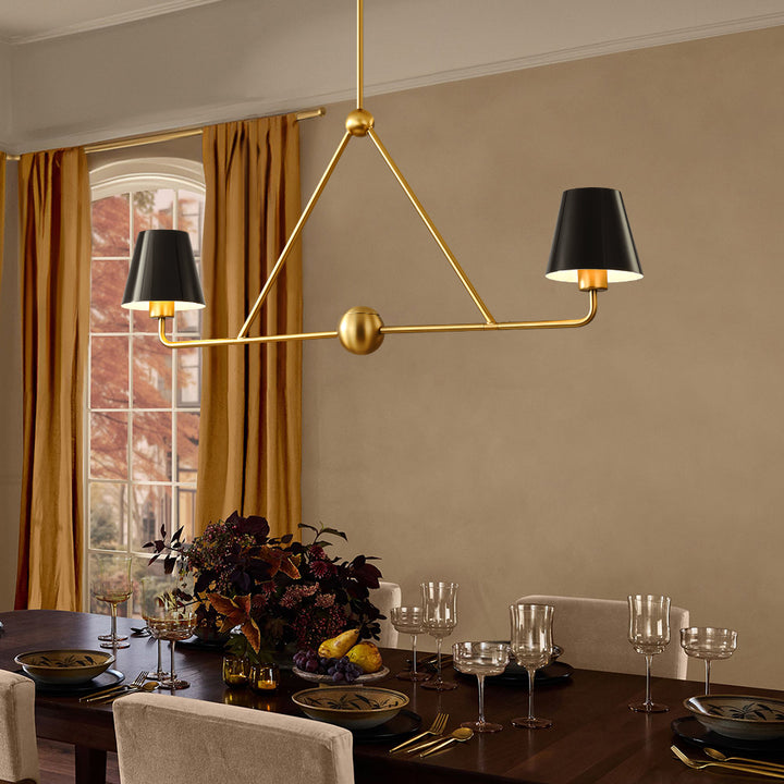 Zenvia 2-Light Linear Contemporary Kitchen Island Pendant (38") Brightelier